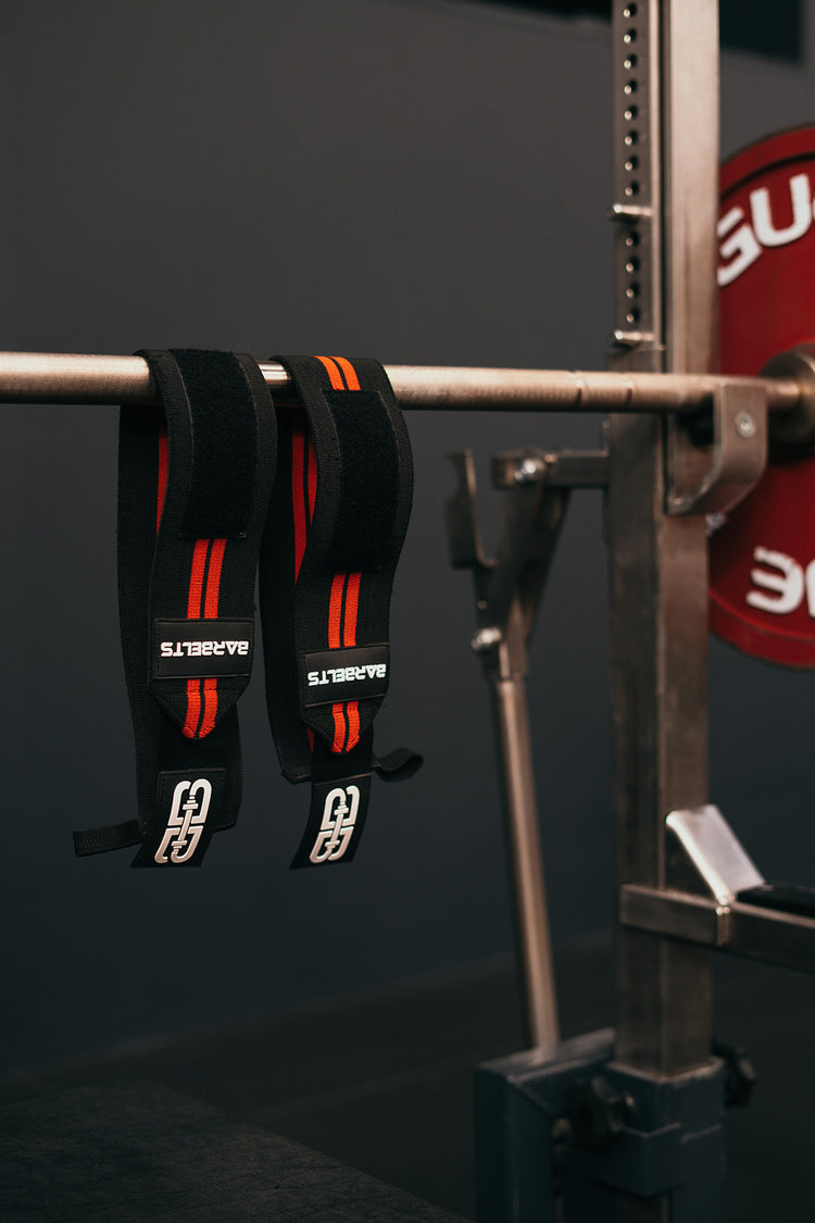 Barbelts Wrist wraps - extrem - schwarz/rot - 68cm