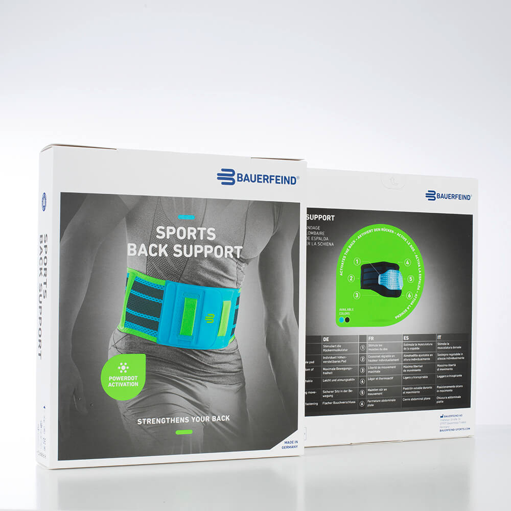 Bauerfeind Sports Back Support Rugbrace - zwart