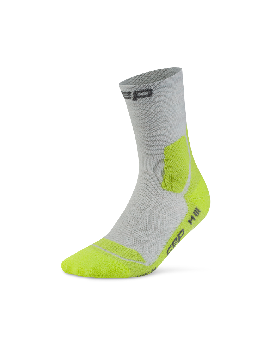 CEP Hiking Light Cushion Mid Cut Wandelsokken - grijs/lime