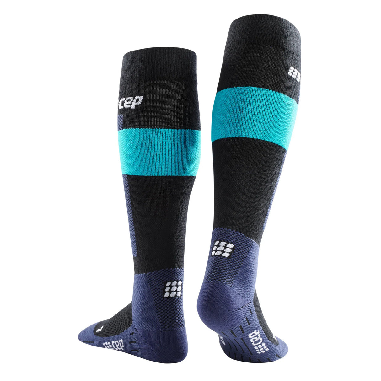 CEP Merino Skisocken mit Kompression - Blau