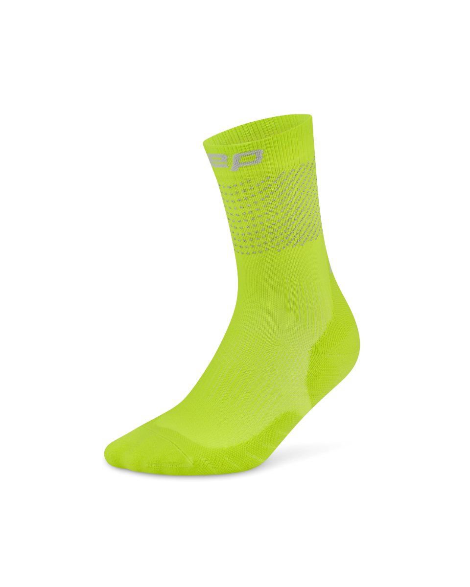 CEP Pro Run Reflective Mid Cut Sokken 3.0 - lime