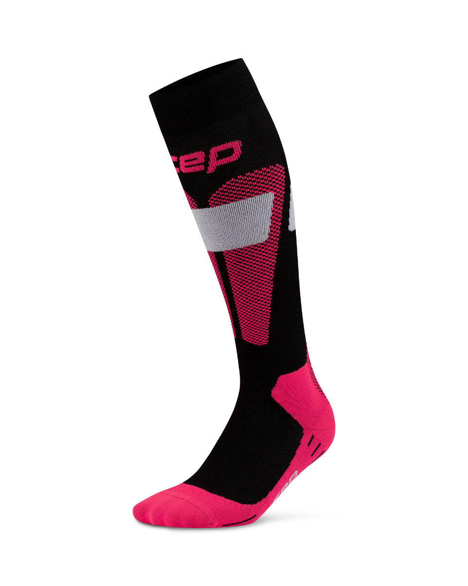 CEP Ski Merino Skisokken 3.0 - zwart/roze