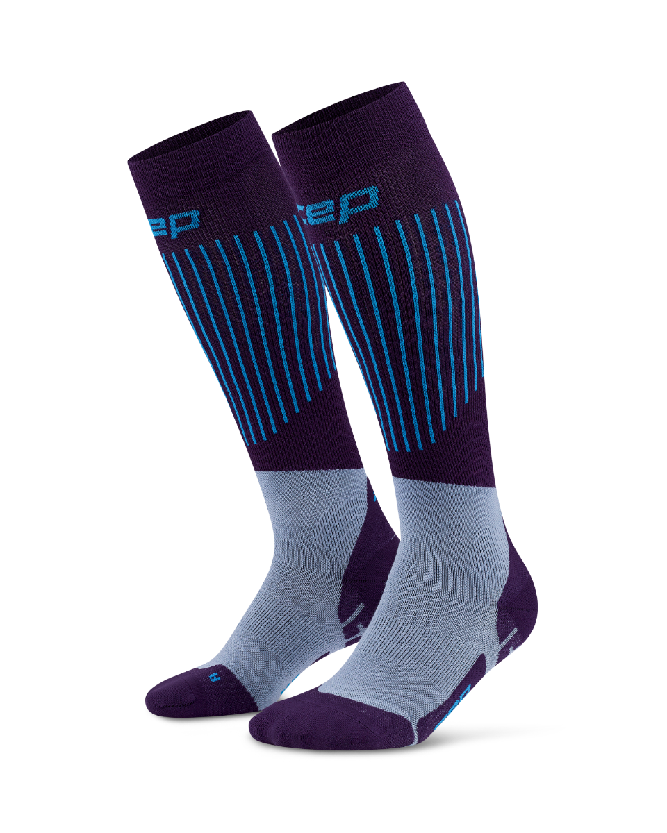 CEP Ski Ultralight Skisokken 3.0 - donkerpaars/blauw