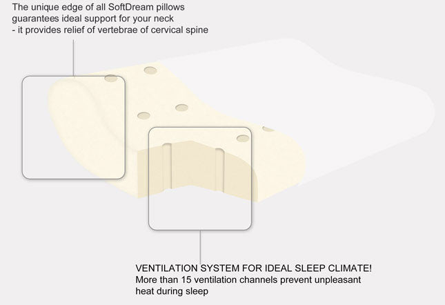 Reh4Clinic Orthopädisches Kopfkissen mit viskoelastischem Schaum