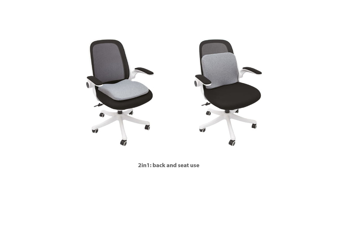 Qmed Gedächtnisschaum Lendekissen / Sitzkissen Kombi