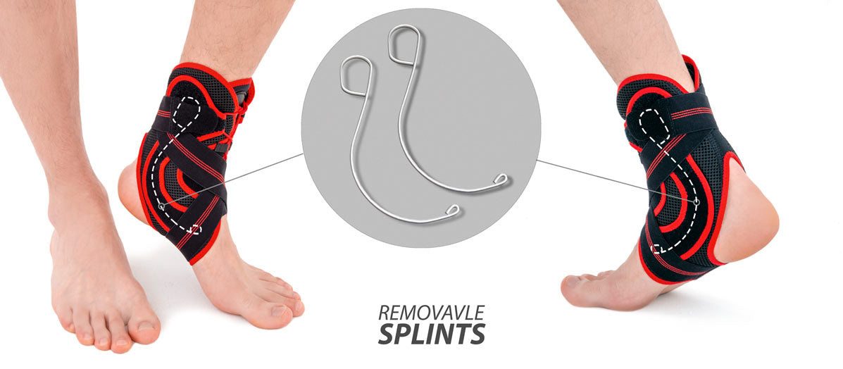 Reh4Sport Leichte Knöchelbandage mit Streben und Riemen