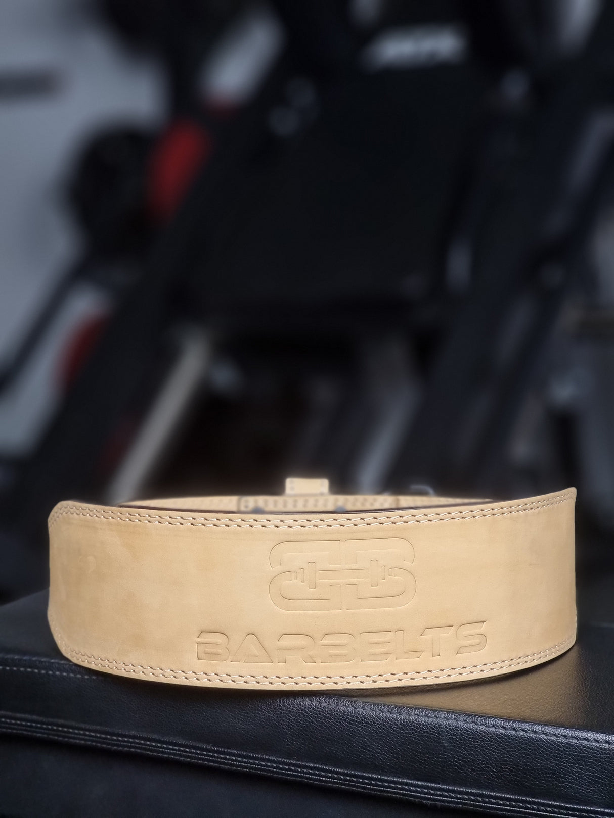 Barbelts Gewichthebergürtel Sand - Vollleder