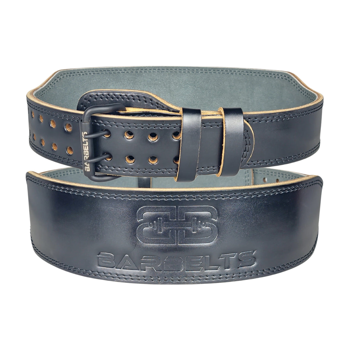 Barbelts Gewichthebergürtel - Premium Schwarz - Vollleder
