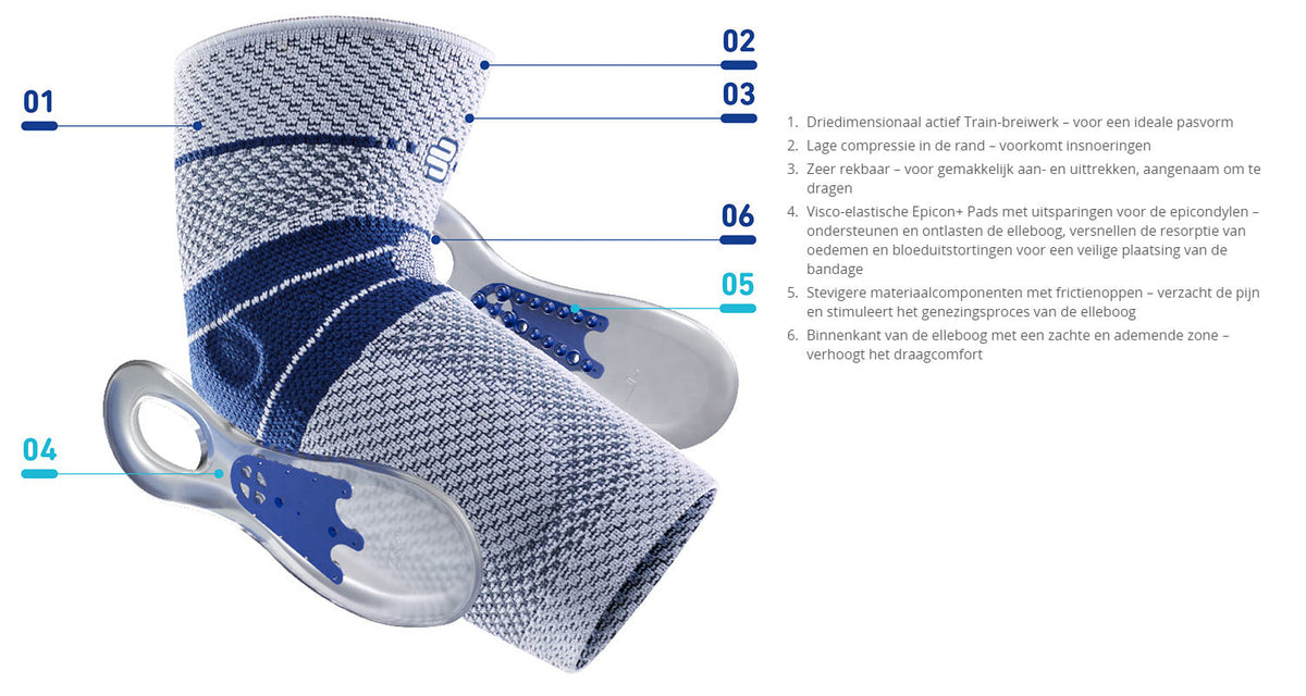 Bauerfeind EpiTrain Elleboogbrace - titaan