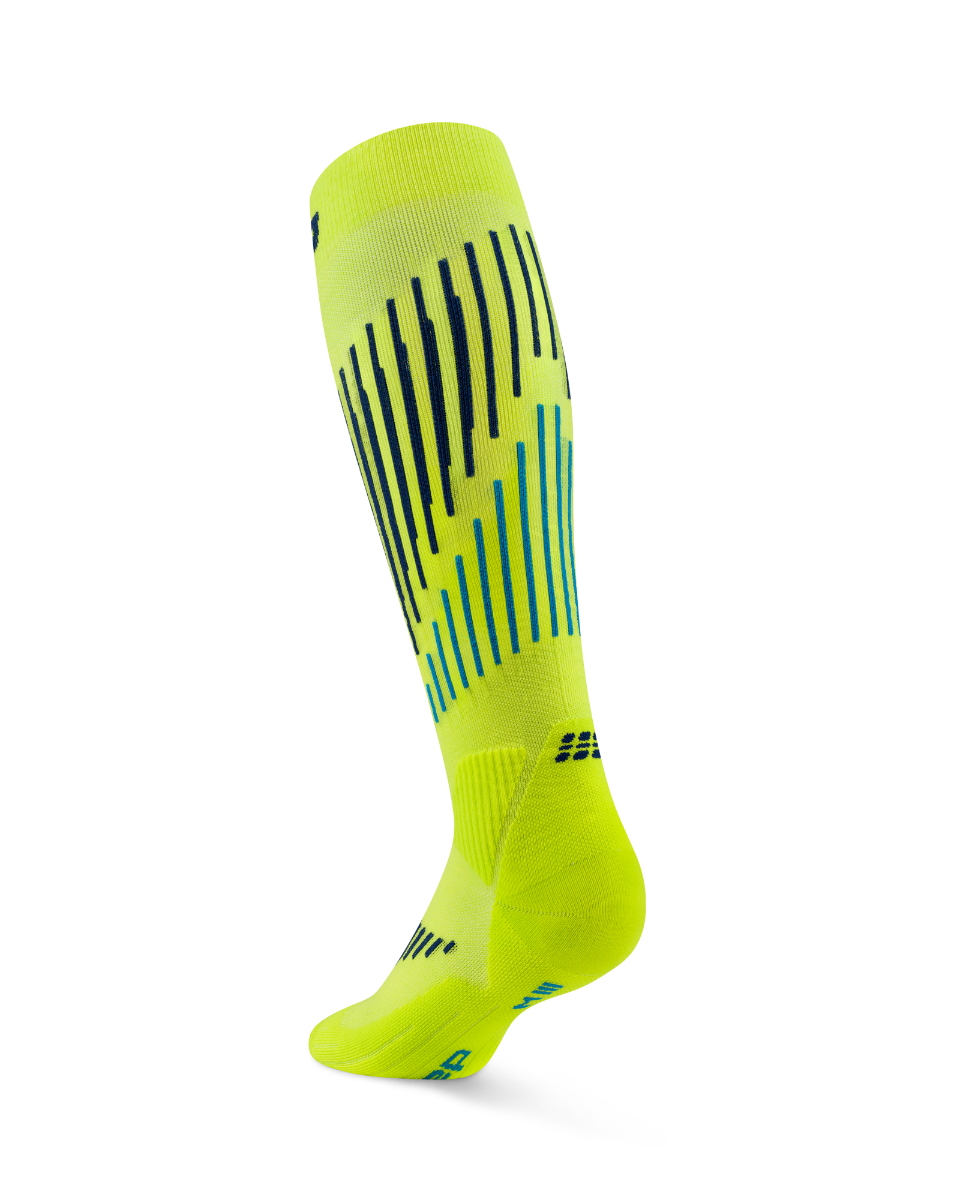 CEP Core Run Merino Compressiekousen 3.0 - lime/blauw