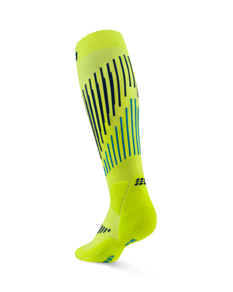 CEP Core Run Merino Compressiekousen 3.0 - lime/blauw