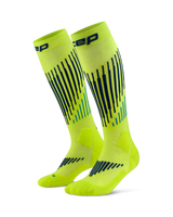 CEP Core Run Merino Compressiekousen 3.0 - lime/blauw