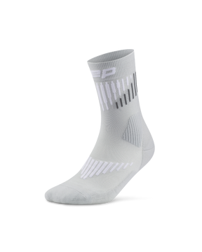 CEP Core Run Merino Mid Cut Sokken 3.0 - grijs/wit