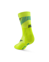 CEP Core Run Merino Mid Cut Sokken 3.0 - lime/blauw