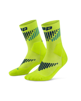 CEP Core Run Merino Mid Cut Sokken 3.0 - lime/blauw