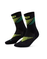 CEP Core Run Merino Mid Cut Sokken 3.0 - zwart/lime