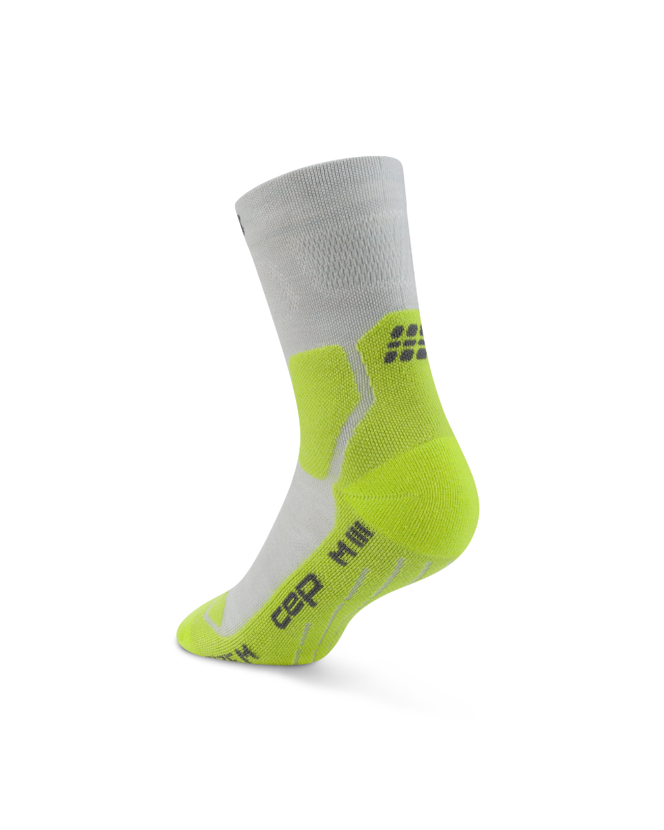 CEP Hiking Light Cushion Mid Cut Wandelsokken - grijs/lime