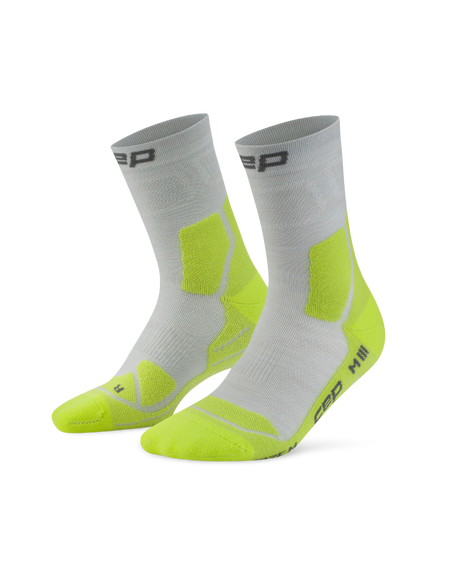 CEP Hiking Light Cushion Mid Cut Wandelsokken - grijs/lime