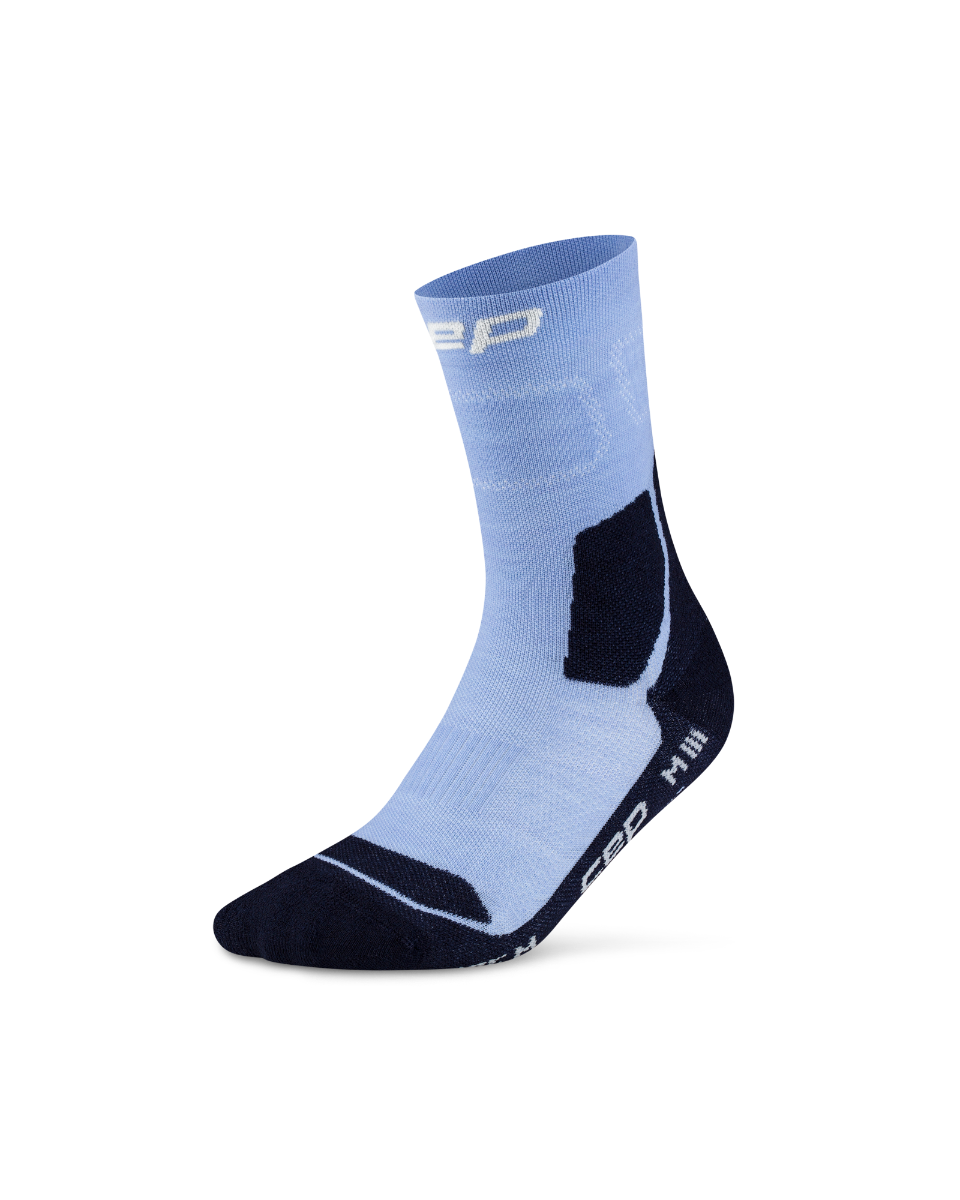 CEP Hiking Light Cushion Mid Cut Wandelsokken - lichtblauw/donkerblauw
