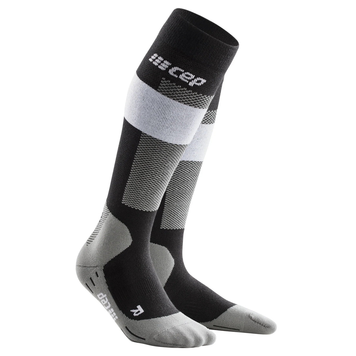 CEP Merino Kompressions-Skisocken - Grau