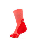 CEP Pro Run Reflective Mid Cut Sokken 3.0 - neon koraal