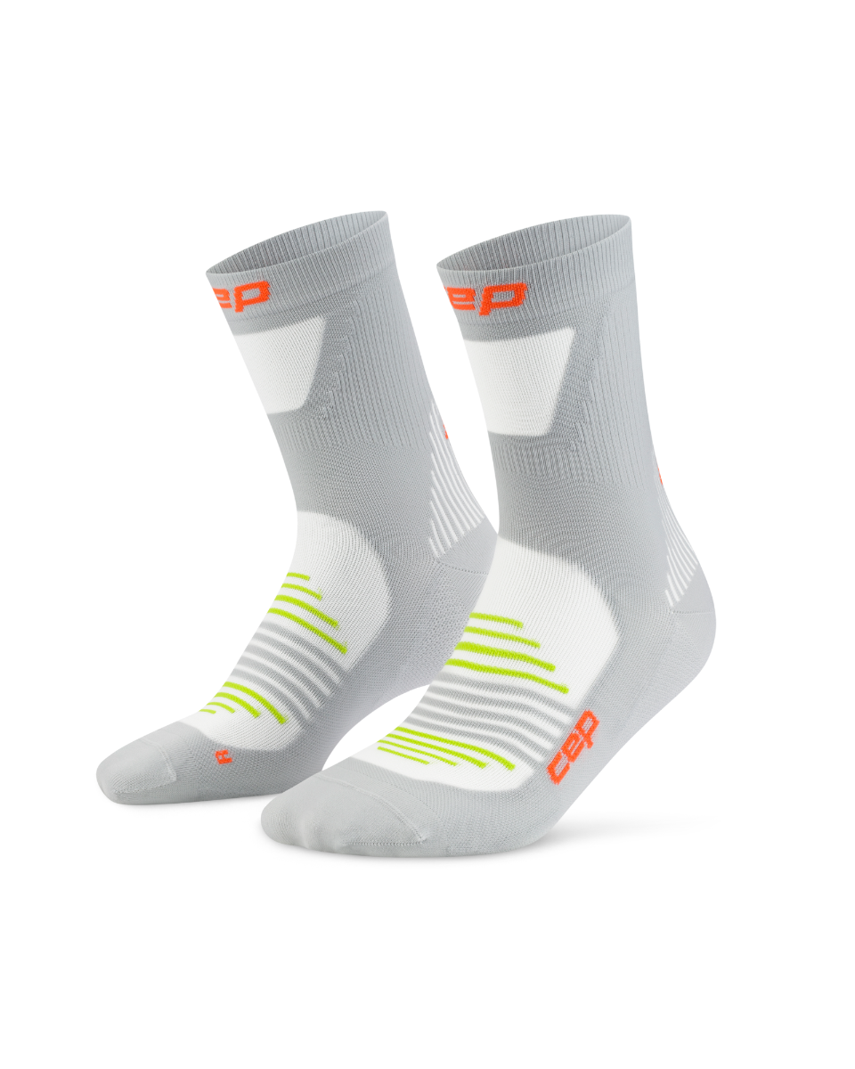 CEP Pro Run Ultralight Mid Cut Sokken - grijs