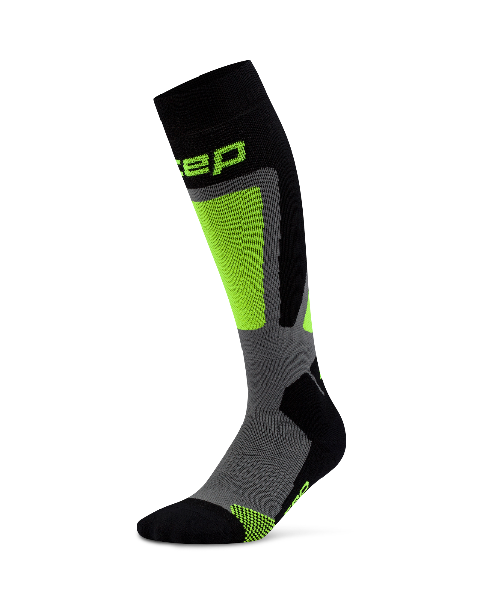 CEP Ski Thermo Skisokken 4.0 - zwart/lime