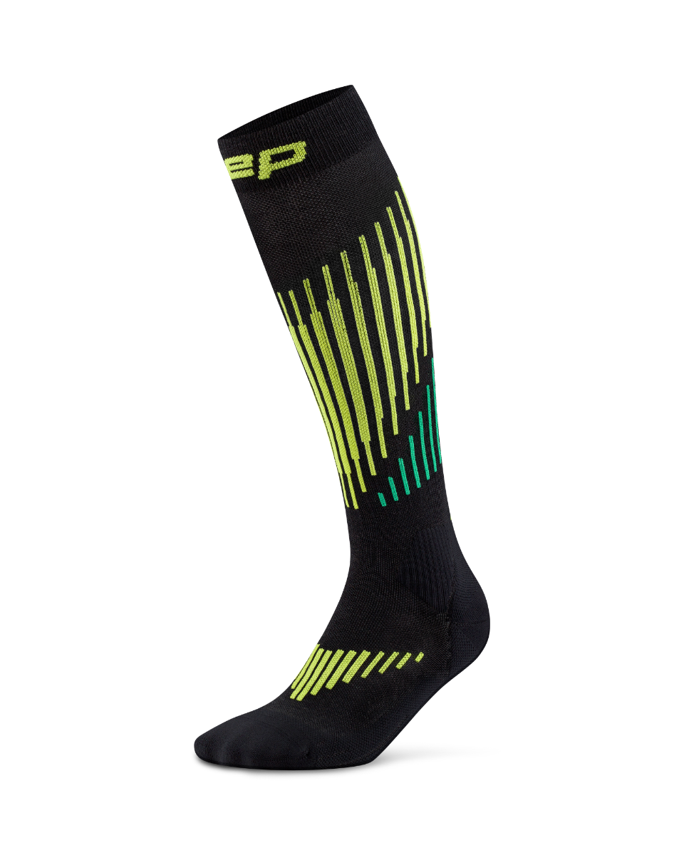 CEP Ski Touring Merino Skisokken 3.0 - zwart/lime