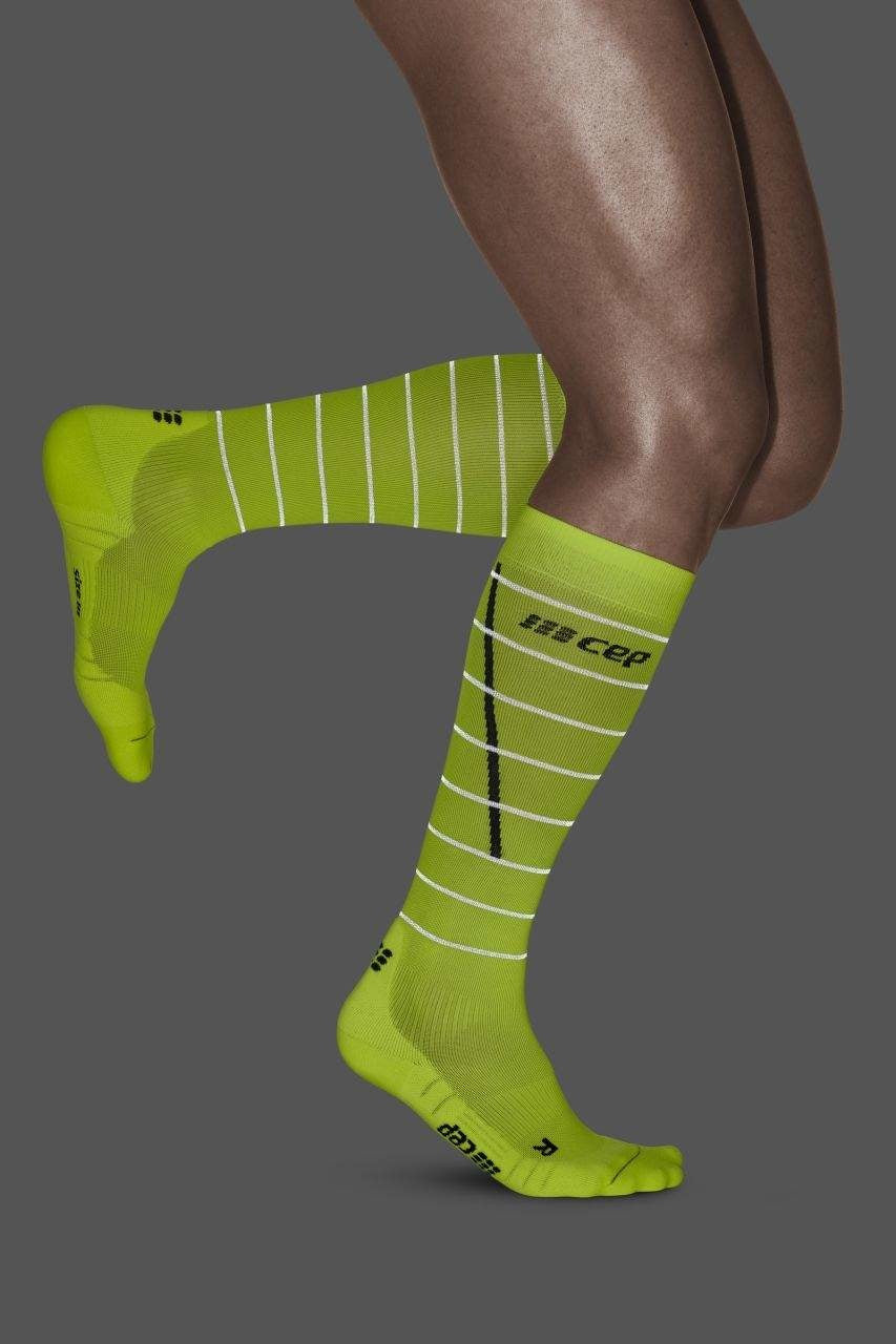 CEP Reflective Kompressionssocken - neon yellow
