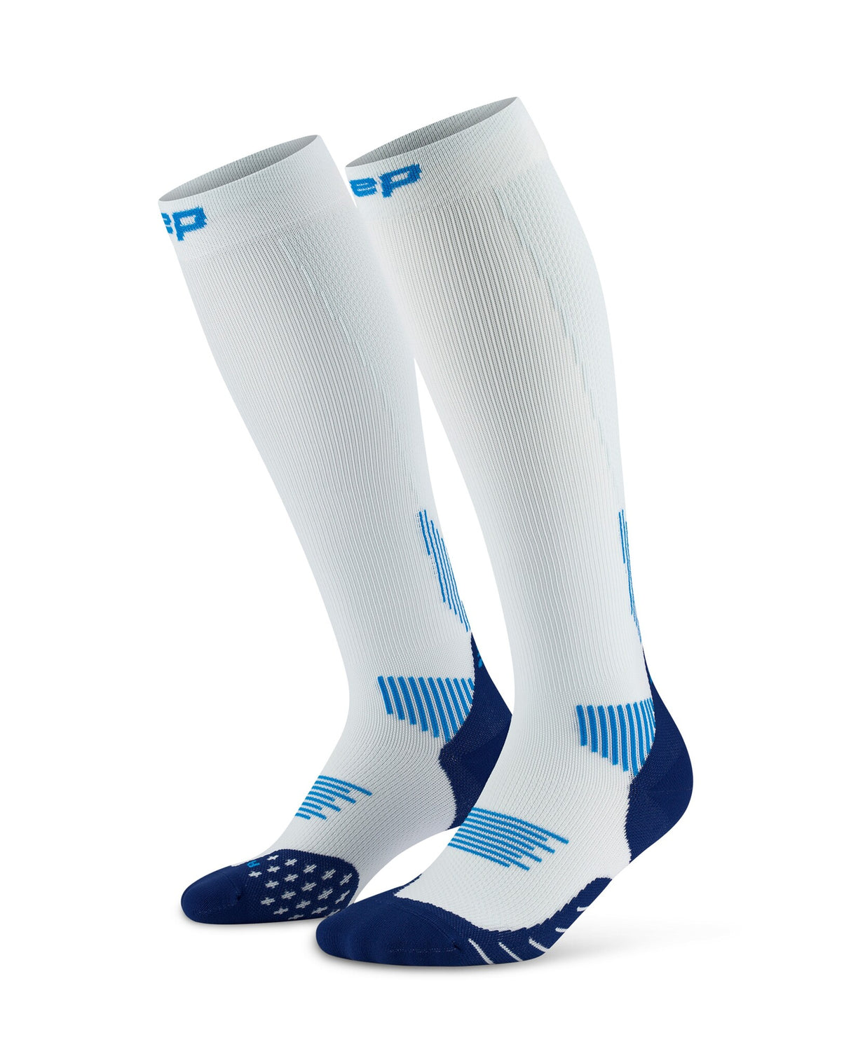 CEP Kompressionssocken Core Run 5.0 - Weiß/Blau