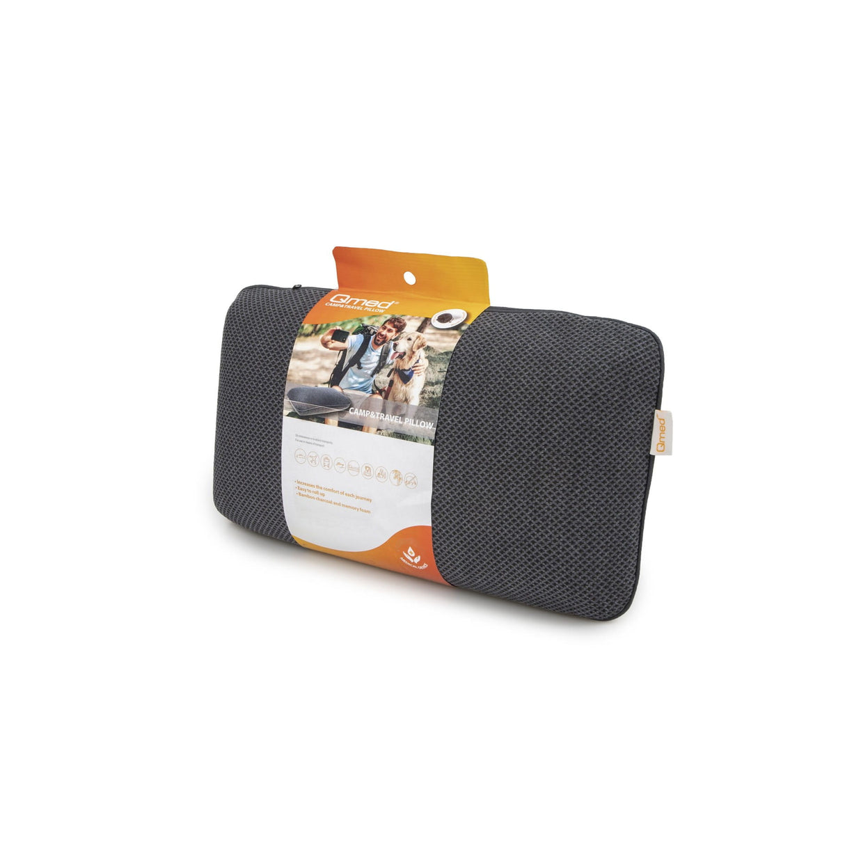 Qmed Bamboo Camp- und Reisekissen – Memory Foam