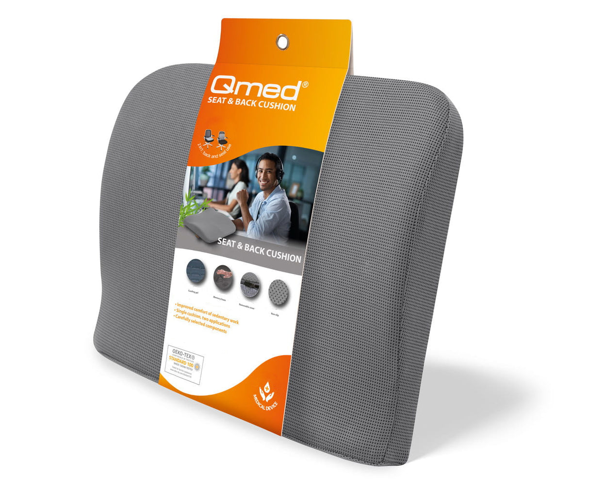 Qmed Memory Foam Lendenkissen/Sitzkissen-Kombination