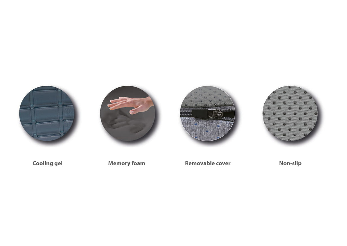 Qmed Memory Foam Lendenkissen/Sitzkissen-Kombination