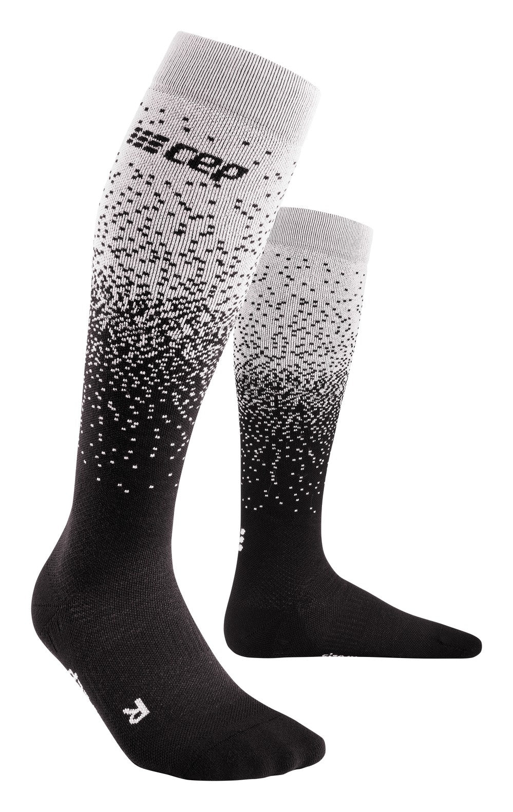 CEP Ski Merino Kompressionssocken - Schwarz/Grau
