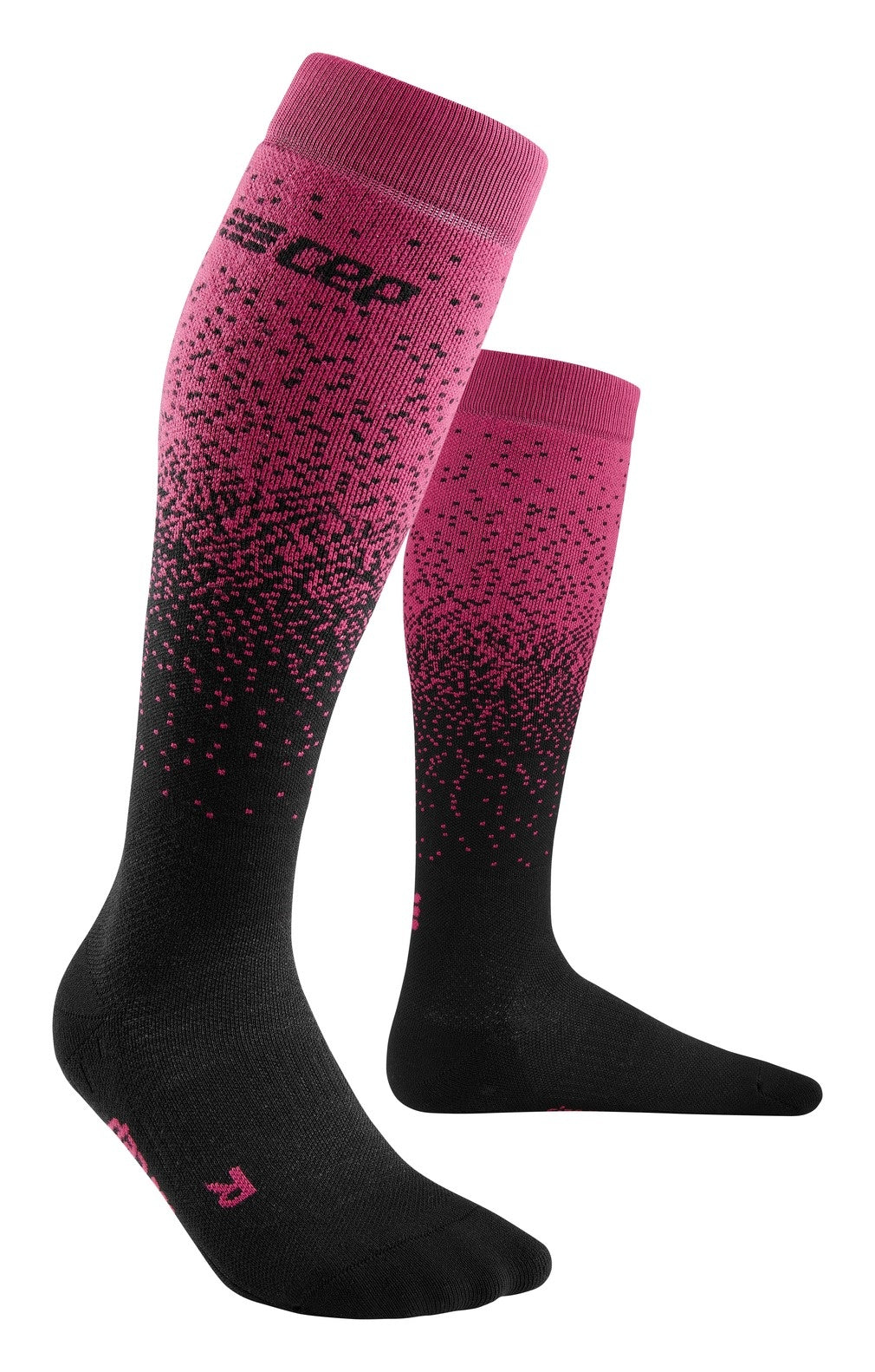 CEP Ski Merino Kompressionssocken - Schwarz/Lila