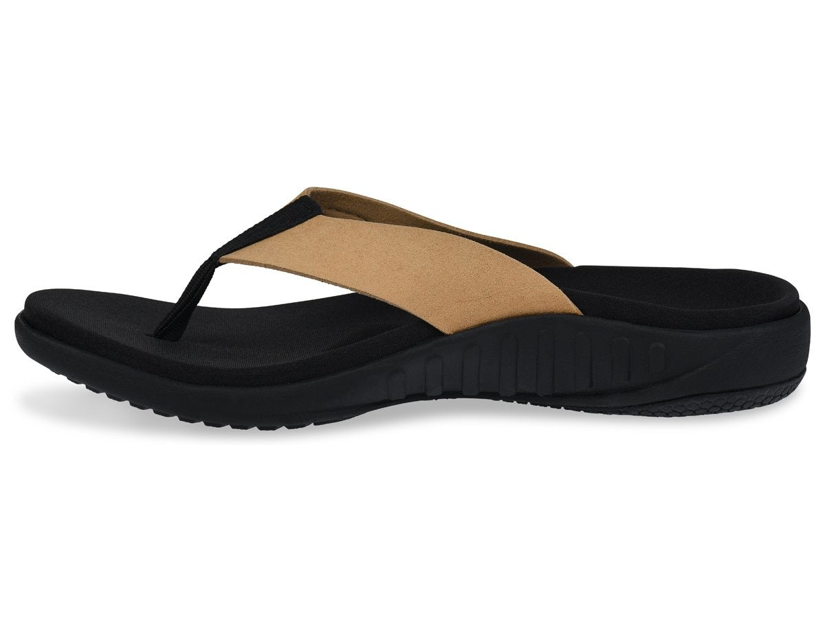 Spenco Hausschuhe Yumi Pure Damen - Schwarz/Hellbraun